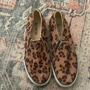 NEW Restricted leopard print slip on women’s shoes super cute comfy NEW NEW